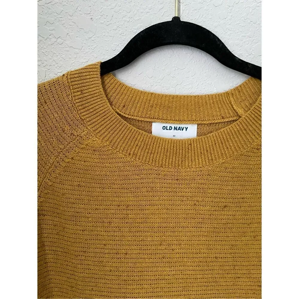 Old Navy Mustard Color Oversized Tunic Sweater Size XS